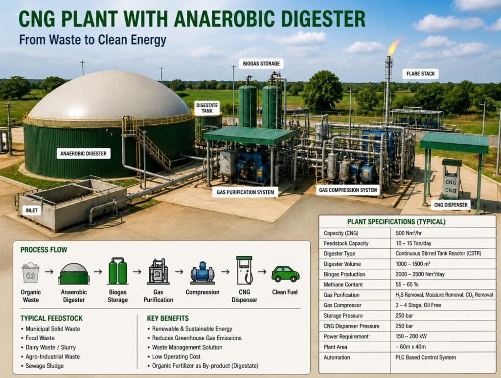 Bio CBG Plant Setup Diagram